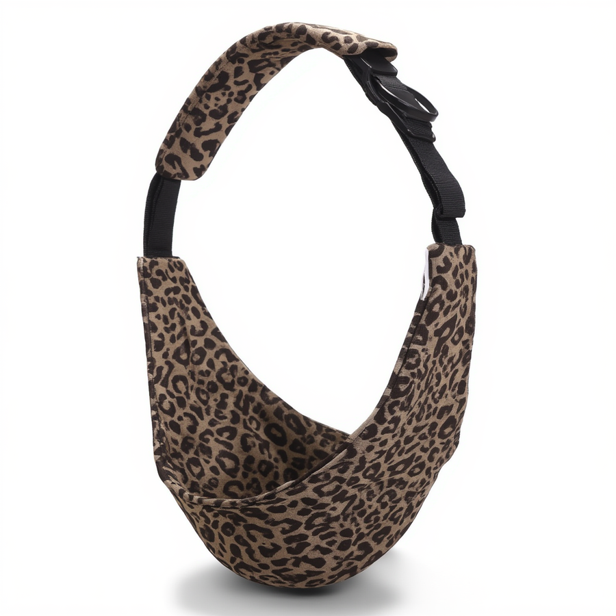 Porte-bébé bandoulière léopard ergonomique – portage ventral, latéral et horizontal pour bébé