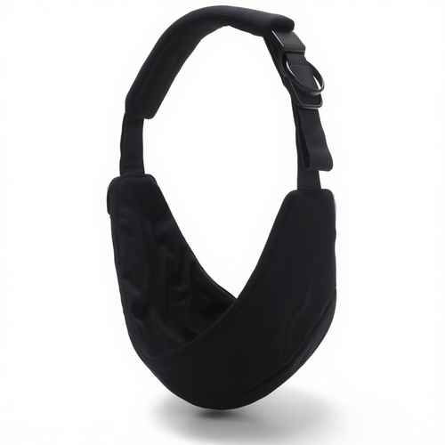 Porte-bébé bandoulière noir ergonomique – portage ventral, latéral et horizontal pour bébé