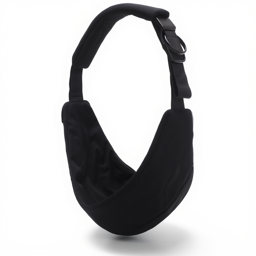 Porte-bébé bandoulière noir ergonomique – portage ventral, latéral et horizontal pour bébé