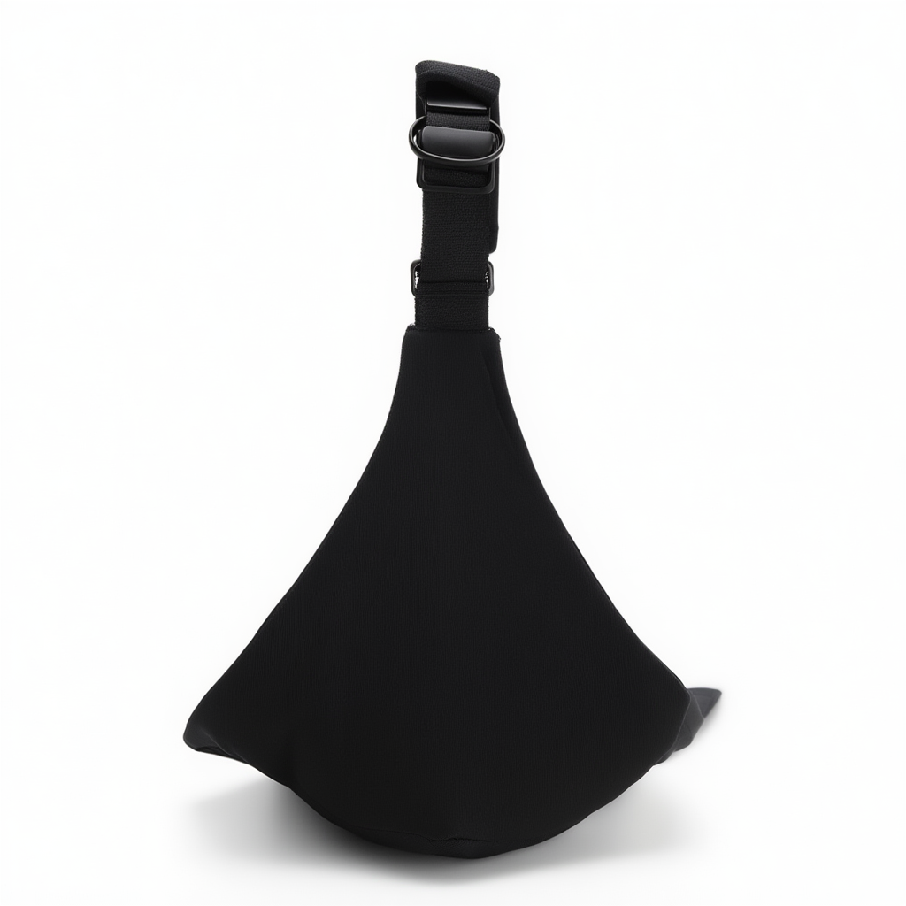 Porte-bébé bandoulière noir ergonomique – portage ventral, latéral et horizontal pour bébé