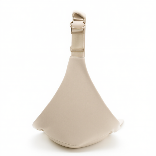 Porte-bébé bandoulière beige ergonomique – portage ventral, latéral et horizontal pour bébé