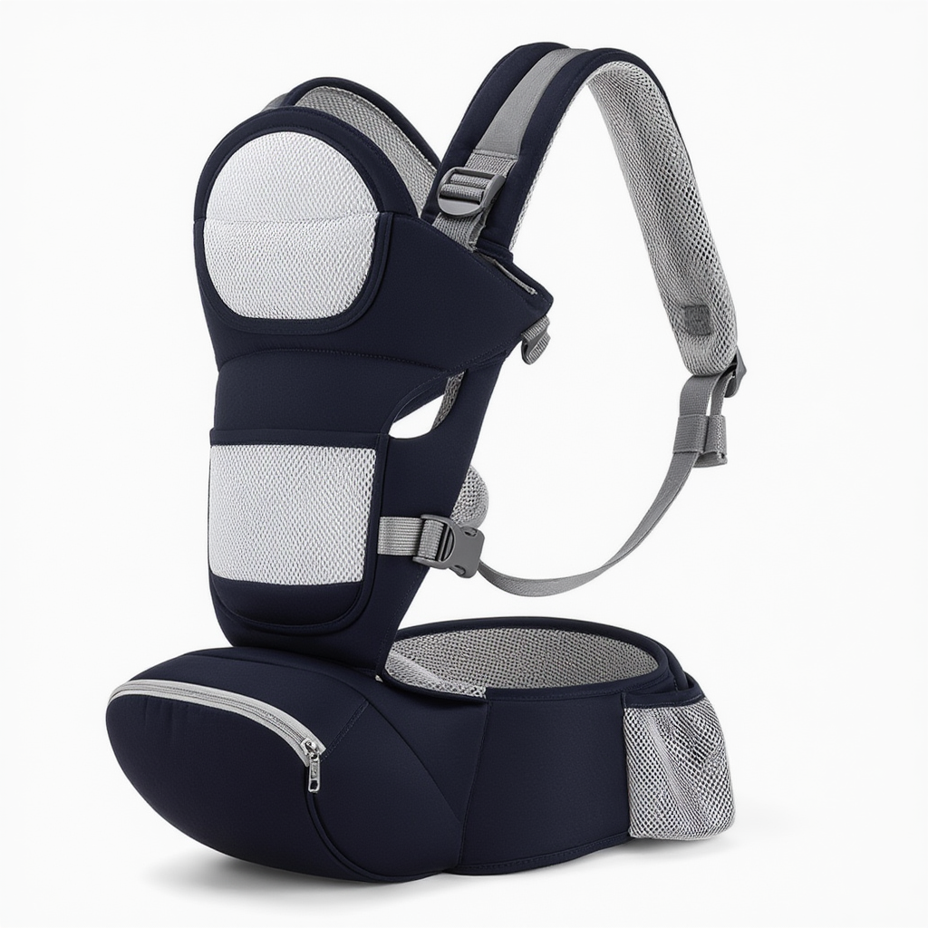 Porte-bébé ergonomique bleu foncé