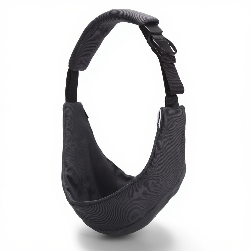 Porte-bébé bandoulière gris ergonomique – portage ventral, latéral et horizontal pour bébé