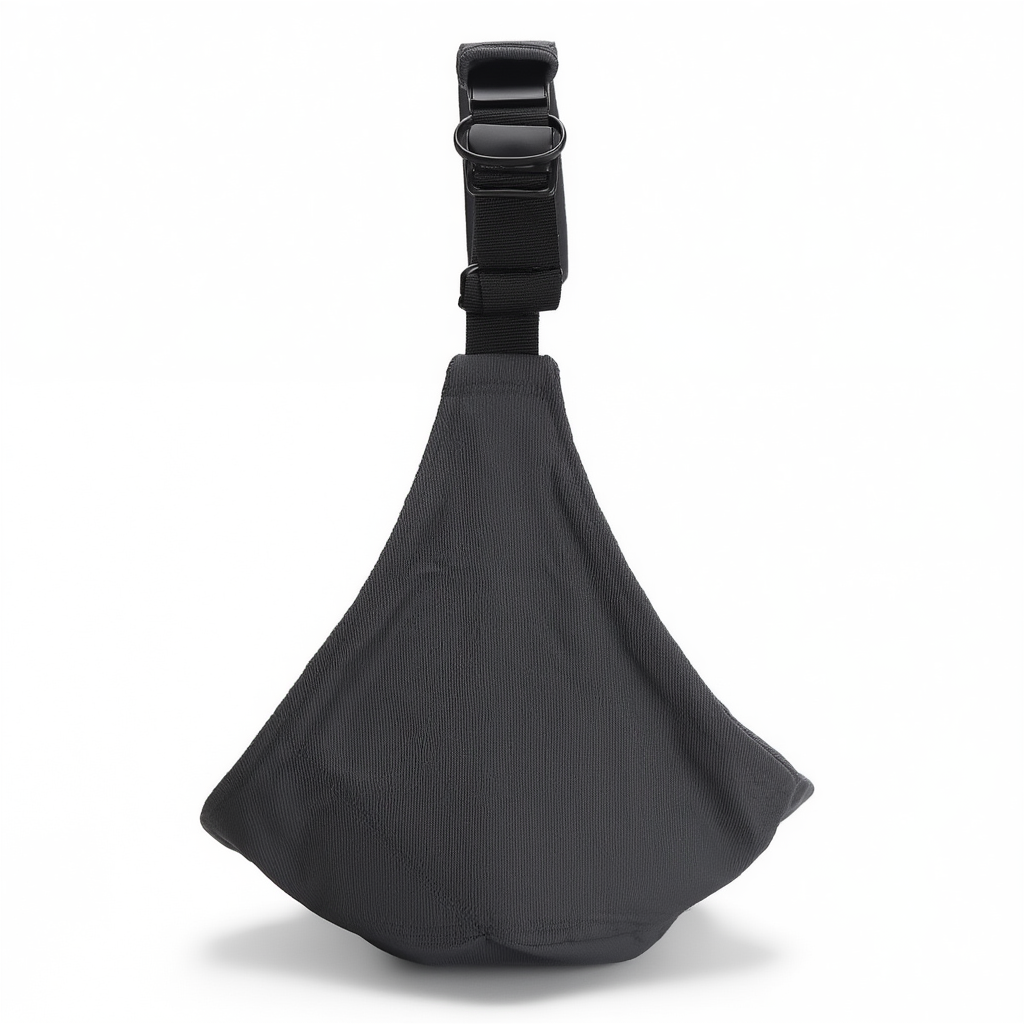 Porte-bébé bandoulière gris ergonomique – portage ventral, latéral et horizontal pour bébé