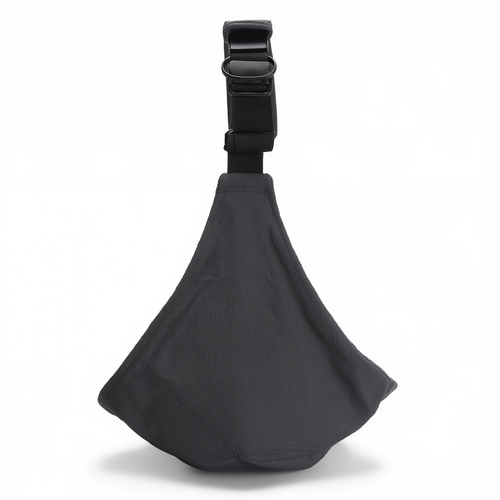Porte-bébé bandoulière gris ergonomique – portage ventral, latéral et horizontal pour bébé