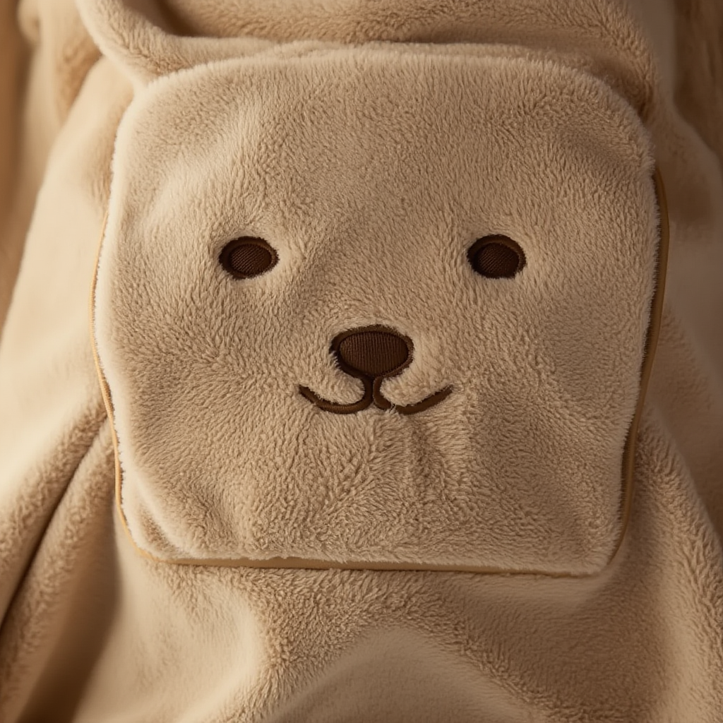 Couverture porte-bébé ours kaki – couverture poussette multifonction pour nouveau-né