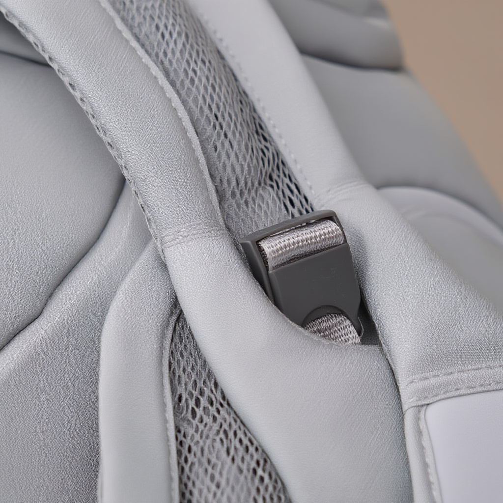 Porte-bébé ergonomique physiologique réglable gris – portage ventral, dorsal et latéral pour nouveau-né