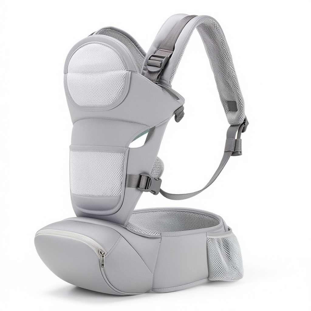 Porte-bébé ergonomique gris